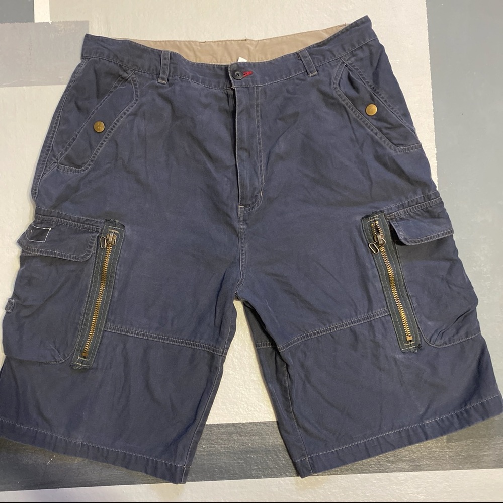 Men's Blue Cargo Shorts